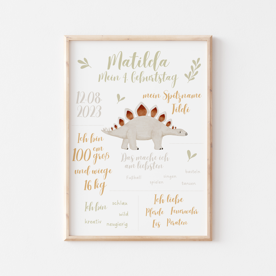 Meilensteintafel Dinosaurier Stegosaurus