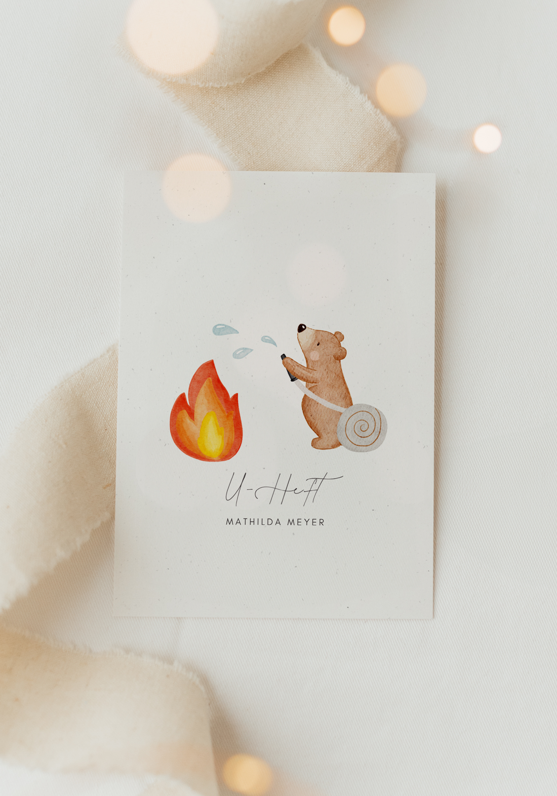 U-Heft Hülle Feuerwehrbär