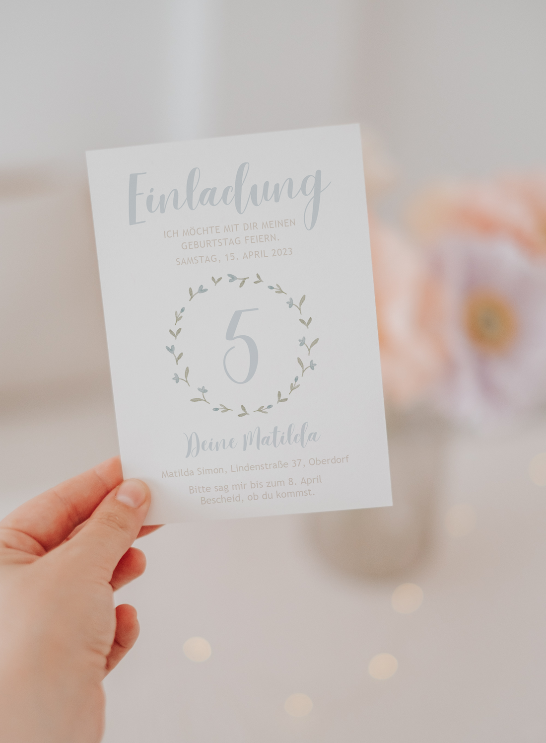 Einladung Frischlinge Blumen