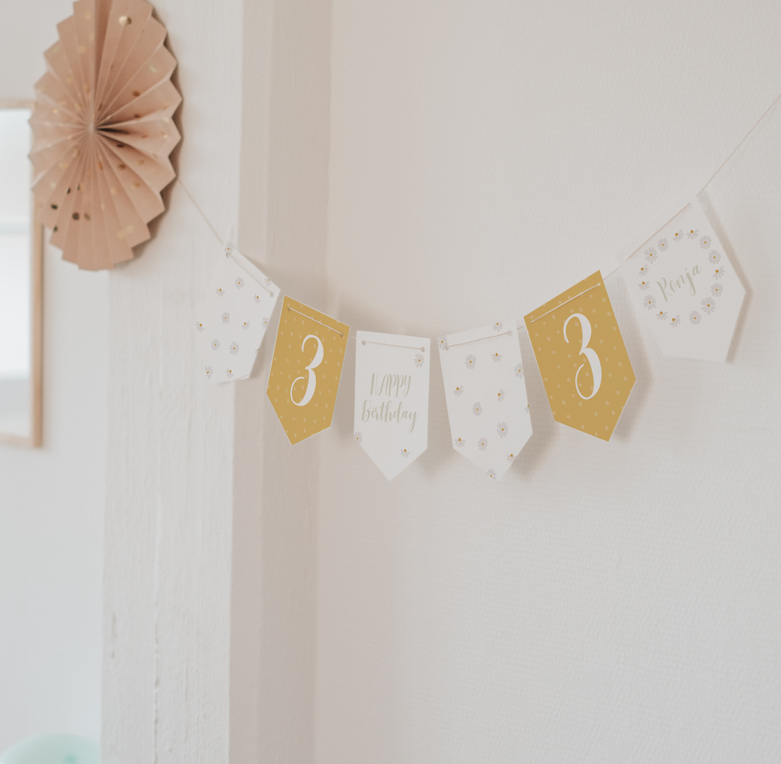 Girlande Gänseblümchen Wimpel