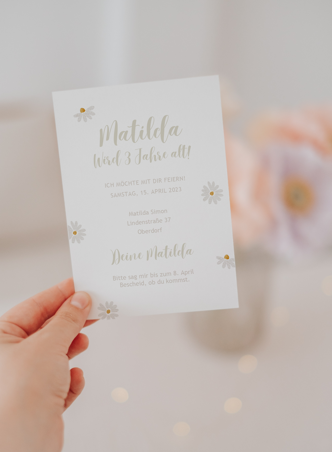 Einladung Gänseblümchen