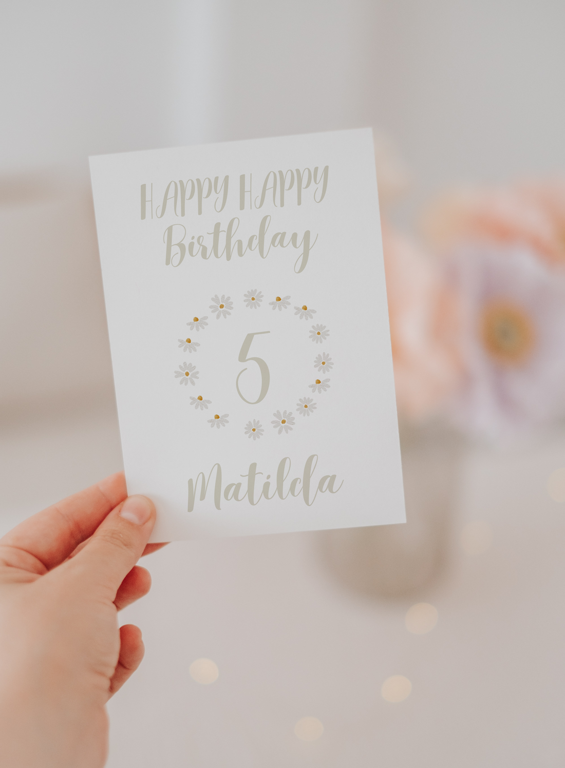 Geburtstagskarte Gänseblümchen