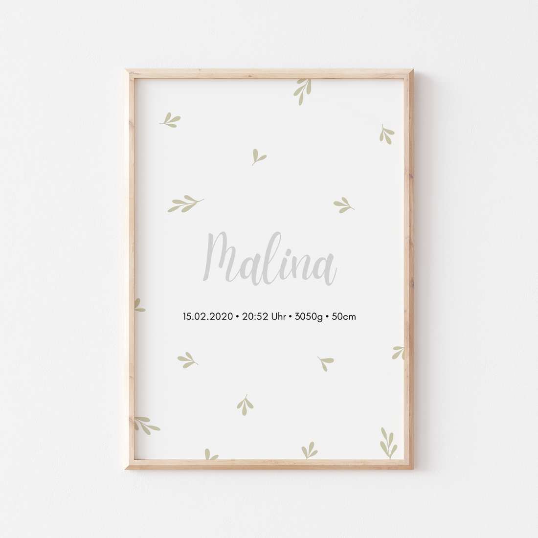 Geburtsposter Greenery