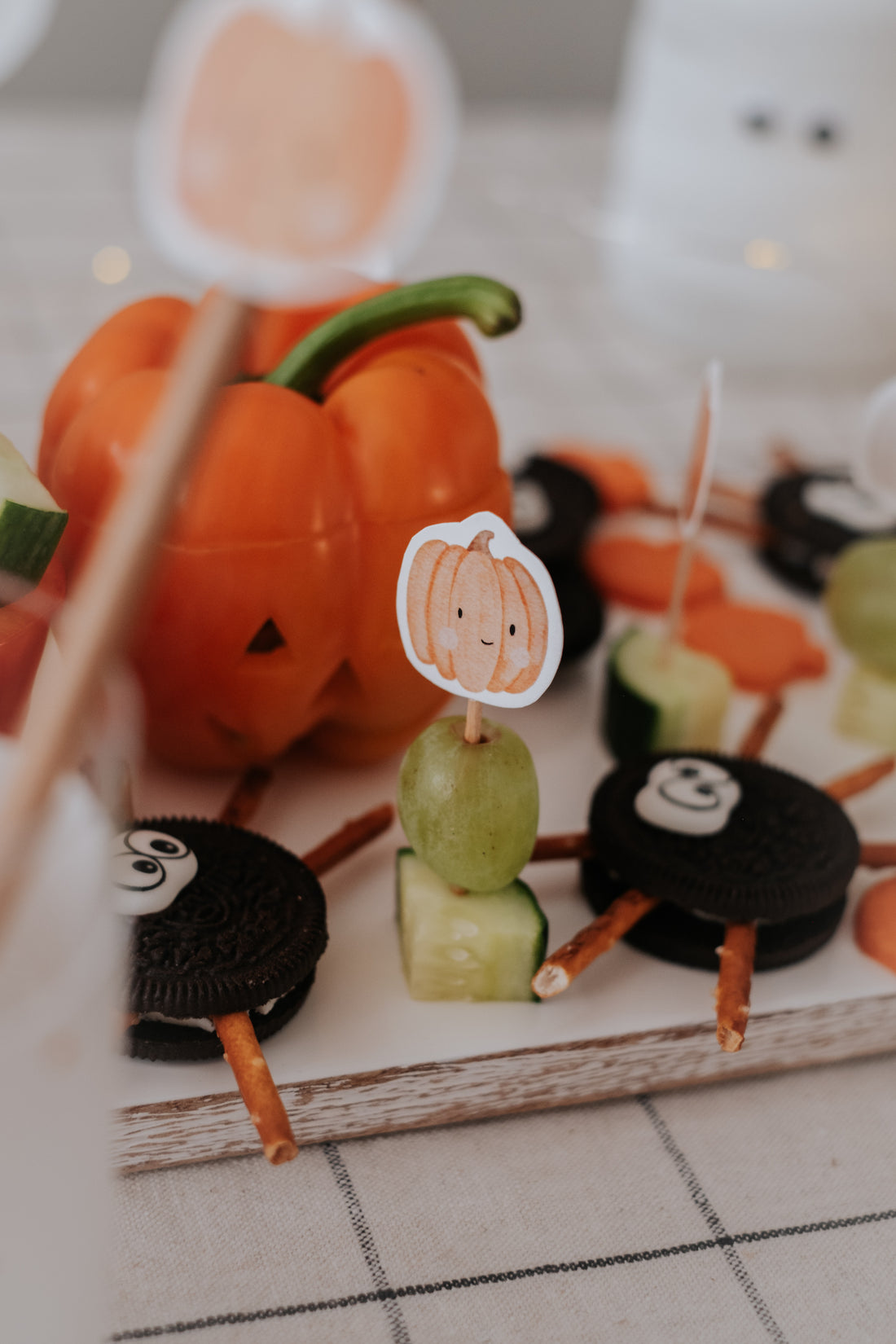 Spieße Halloween Kürbis & Gespenst