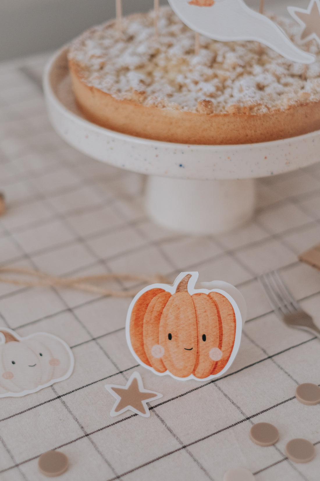 Tischdeko Hallooween Kürbis & Gespenst