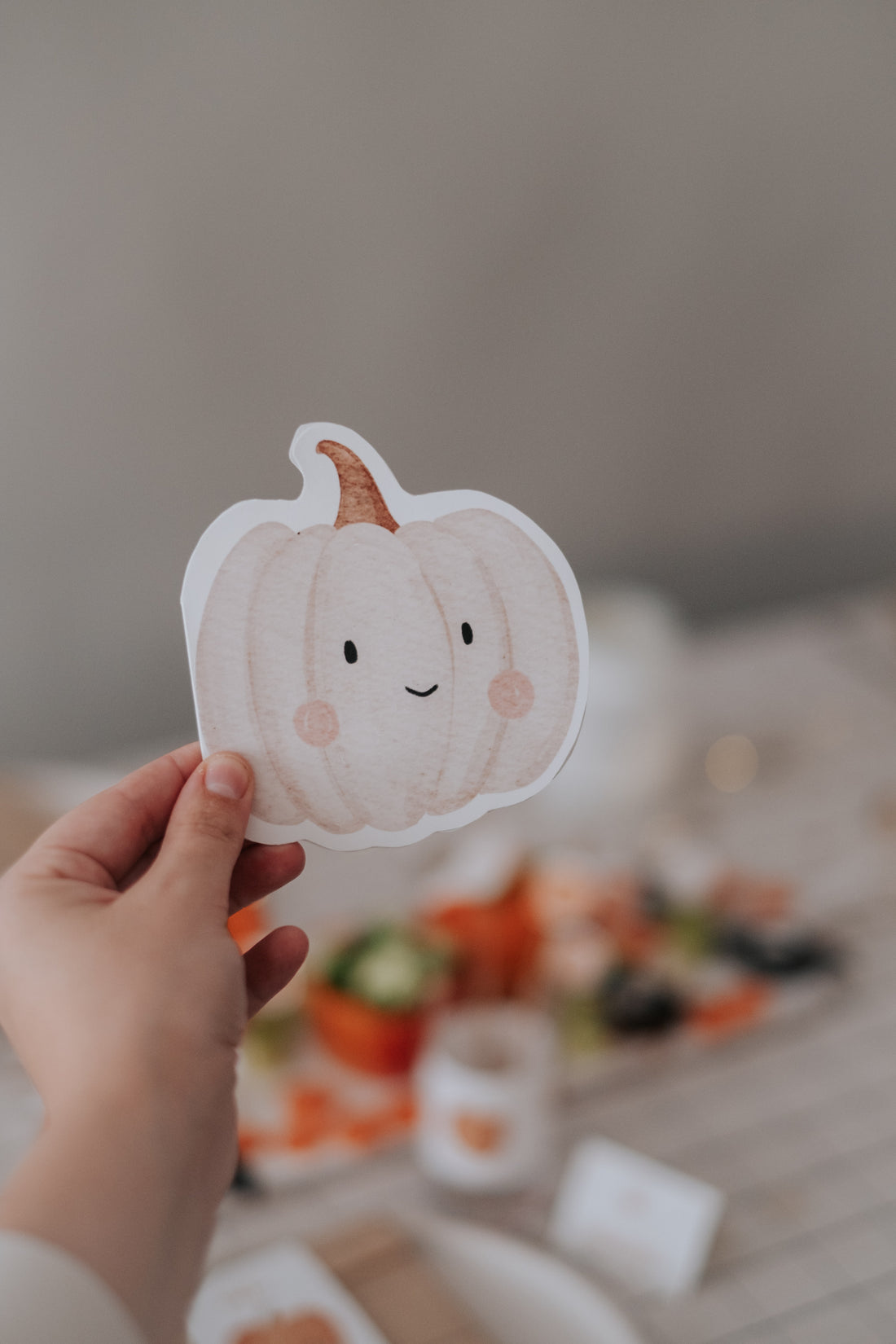 Einladung Halloween Kürbis & Gespenst | Variante Kürbis