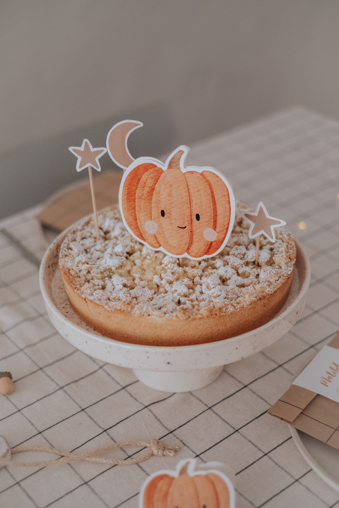 Caketopper Halloween Kürbis & Gespenst
