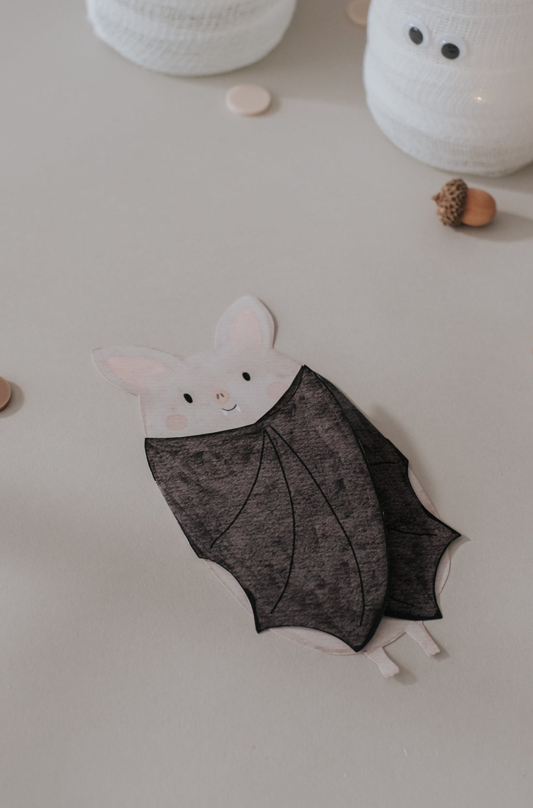 Einladung Halloween Kürbis & Gespenst | Variante Fledermaus