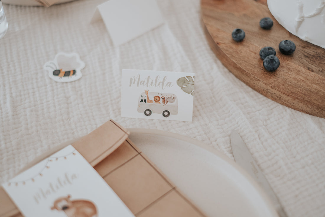 Tischkärtchen Safaribus