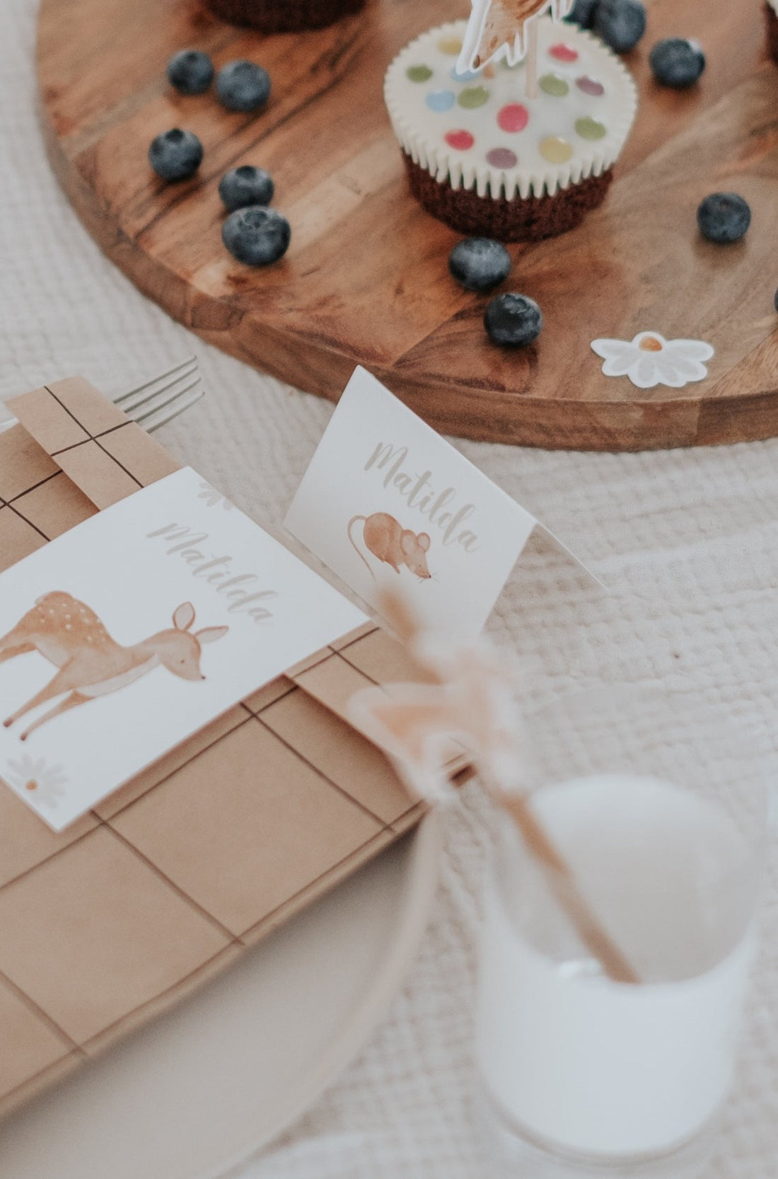 Tischkärtchen Waldtiere