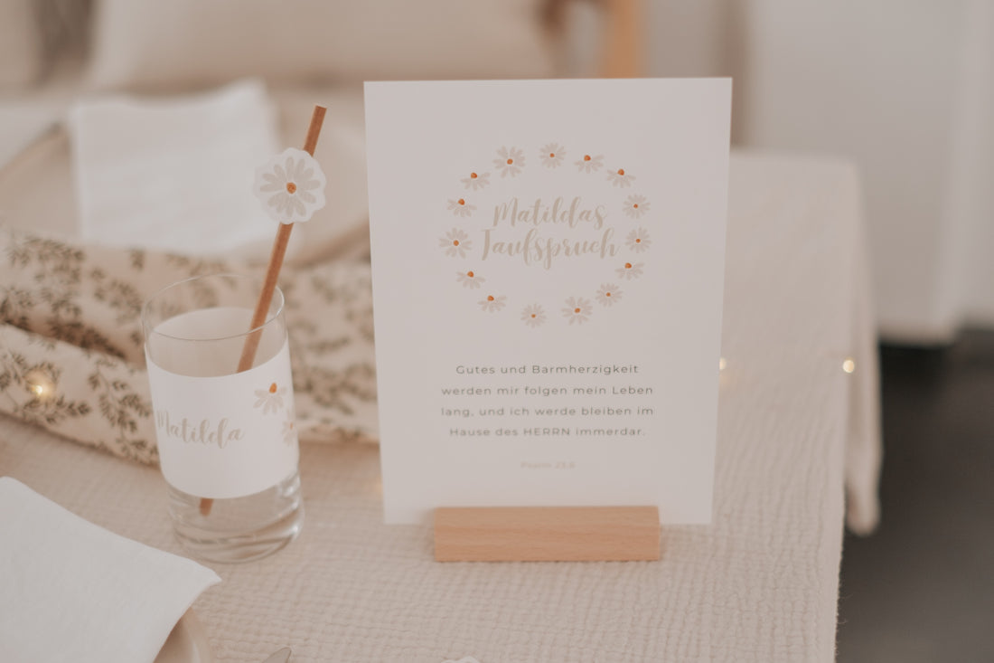 Taufspruch Taufe Gänseblümchen