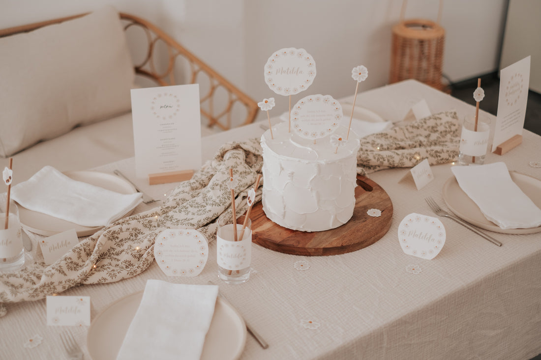 Set Taufe Gänseblümchen - großes Bundle