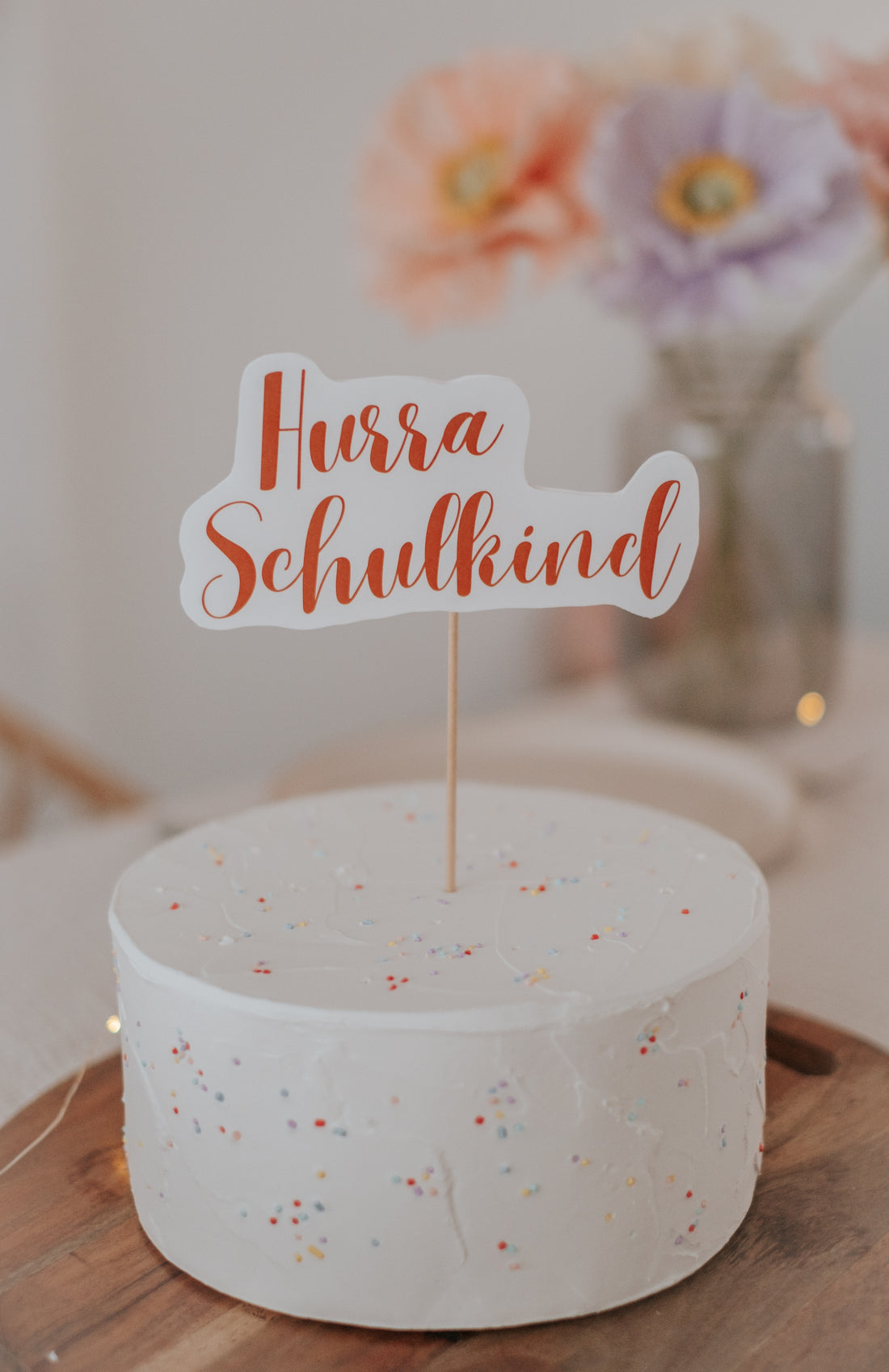 Caketopper Hurra Schulkind Schulanfang Eichhörnchen Schulanfang Raupe