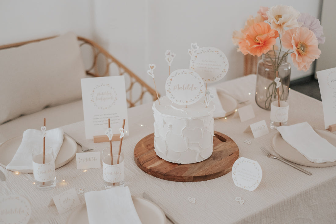 Set Taufe Blümchen - großes Bundle