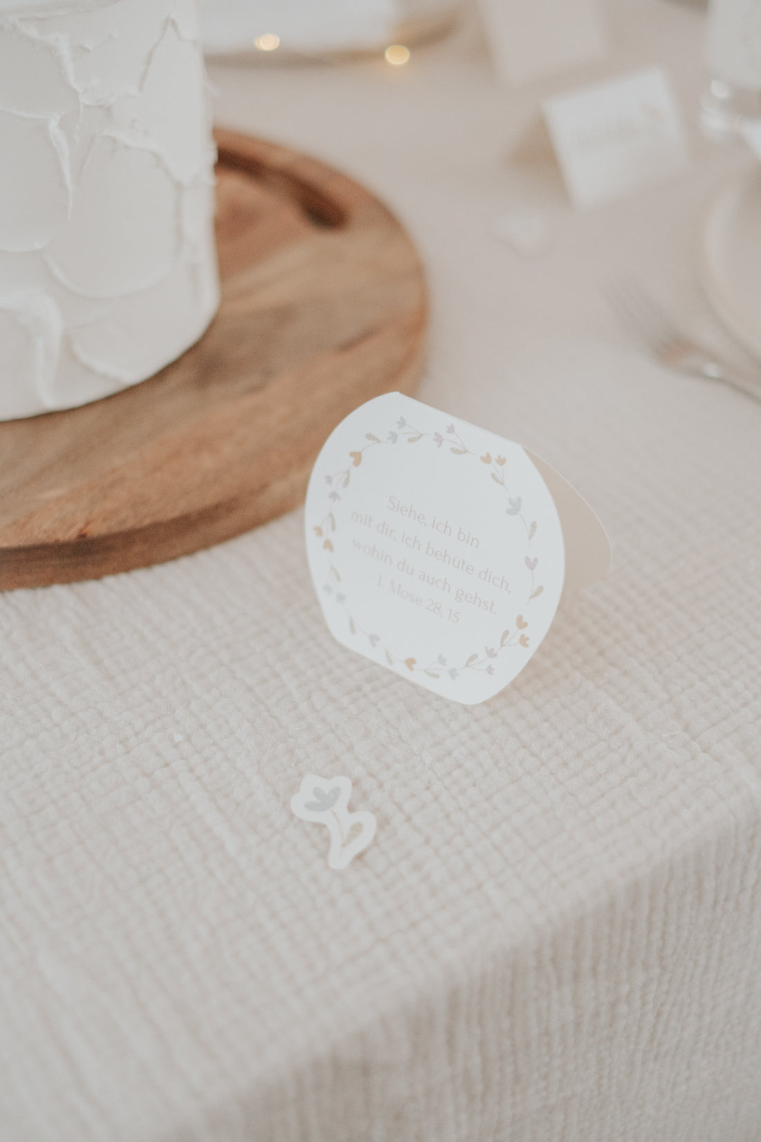 Tischdeko Taufe Blümchen