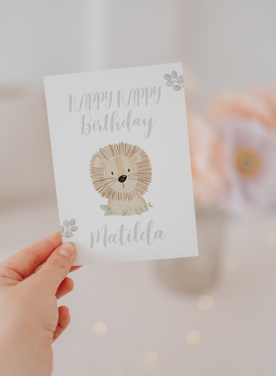 Geburtstagskarte Dschungel Löwe