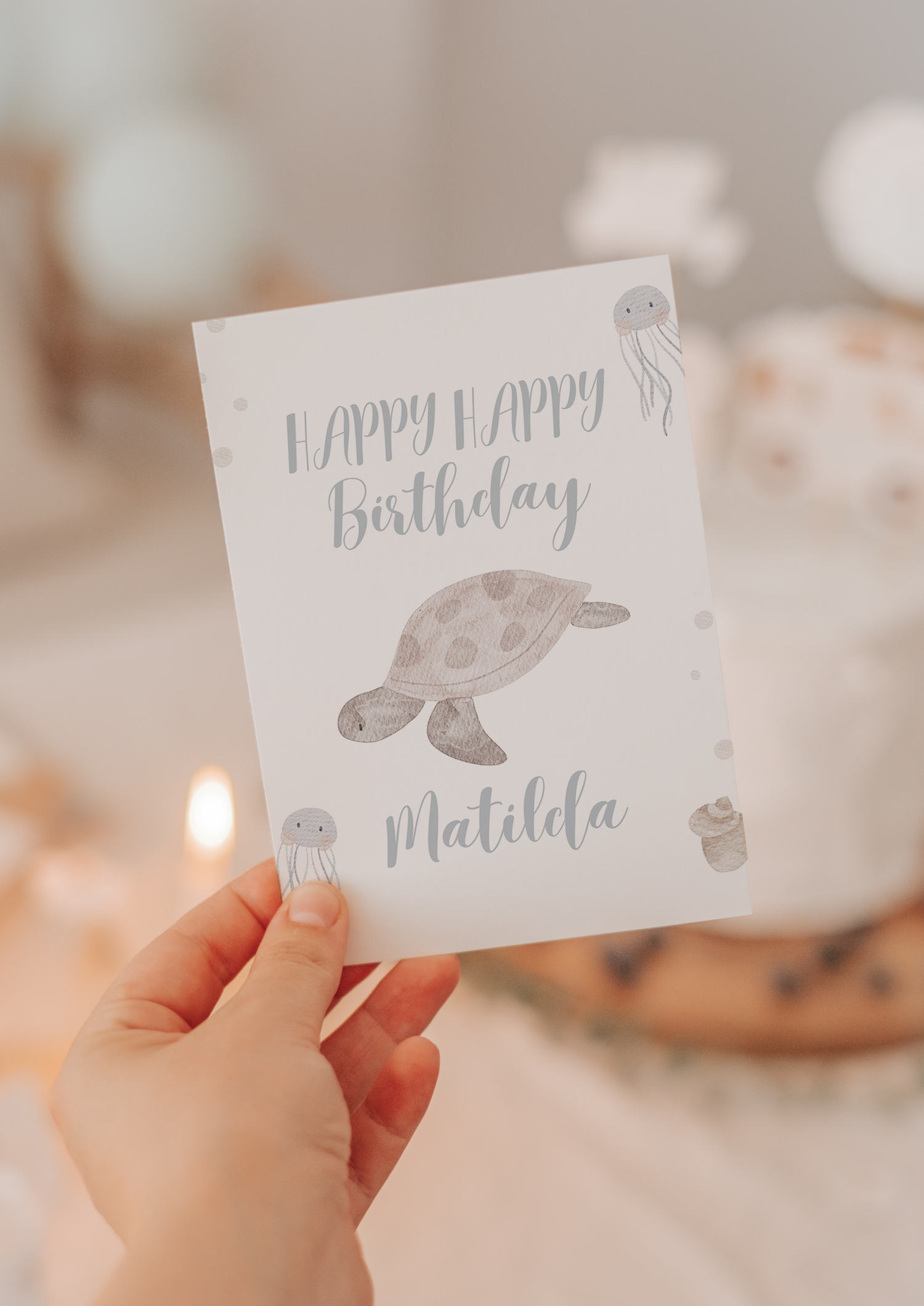 Geburtstagskarte Meer Blauwal