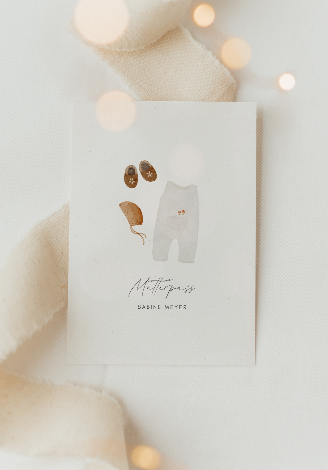 Mutterpass Hülle Outfit weiß