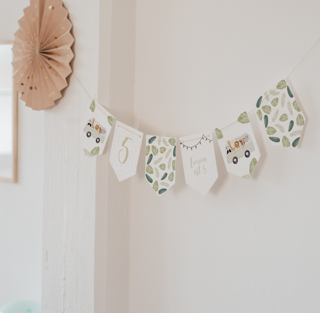 Girlande Safaribus Wimpel