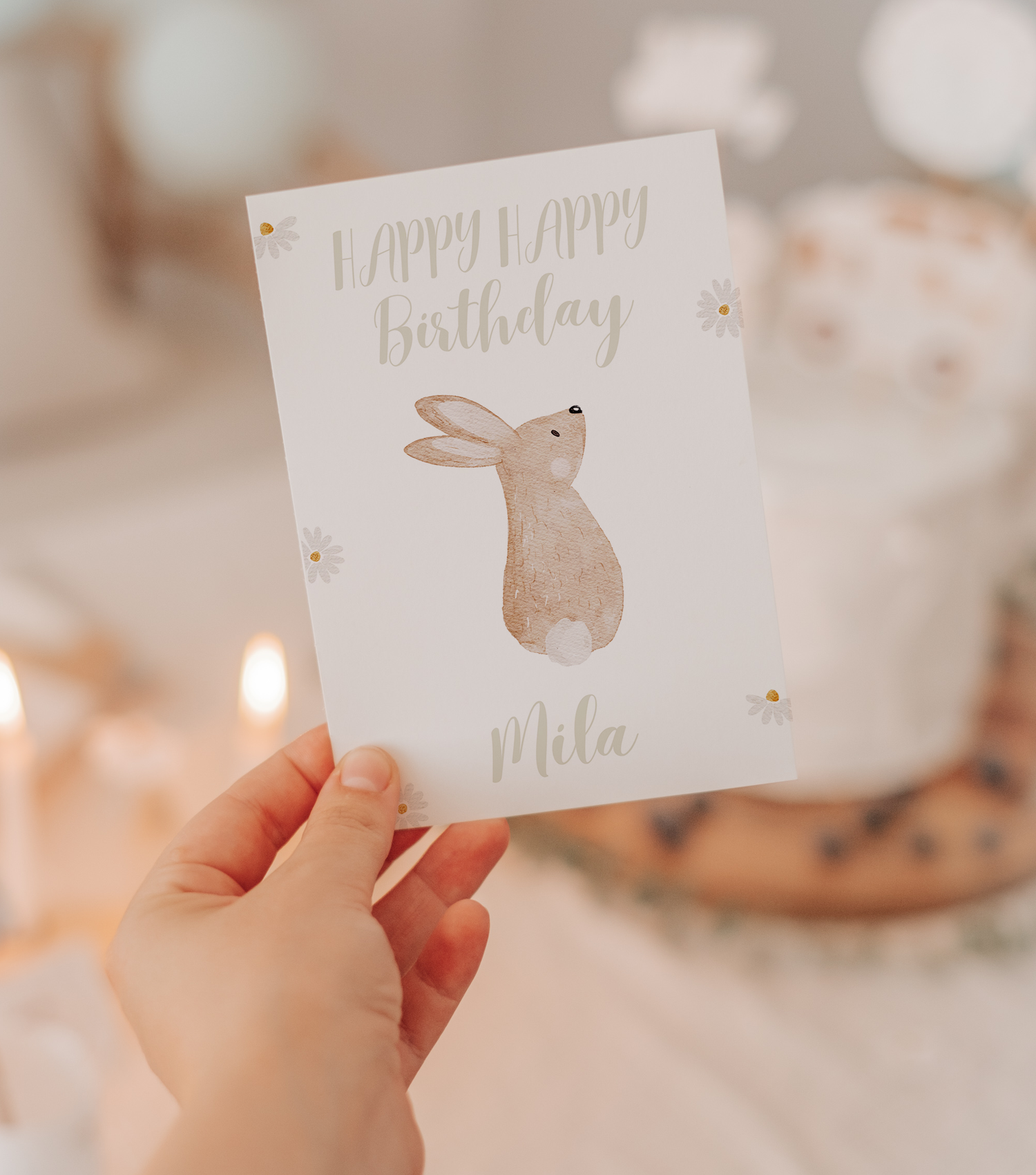 Geburtstagskarte Waldtiere Hase