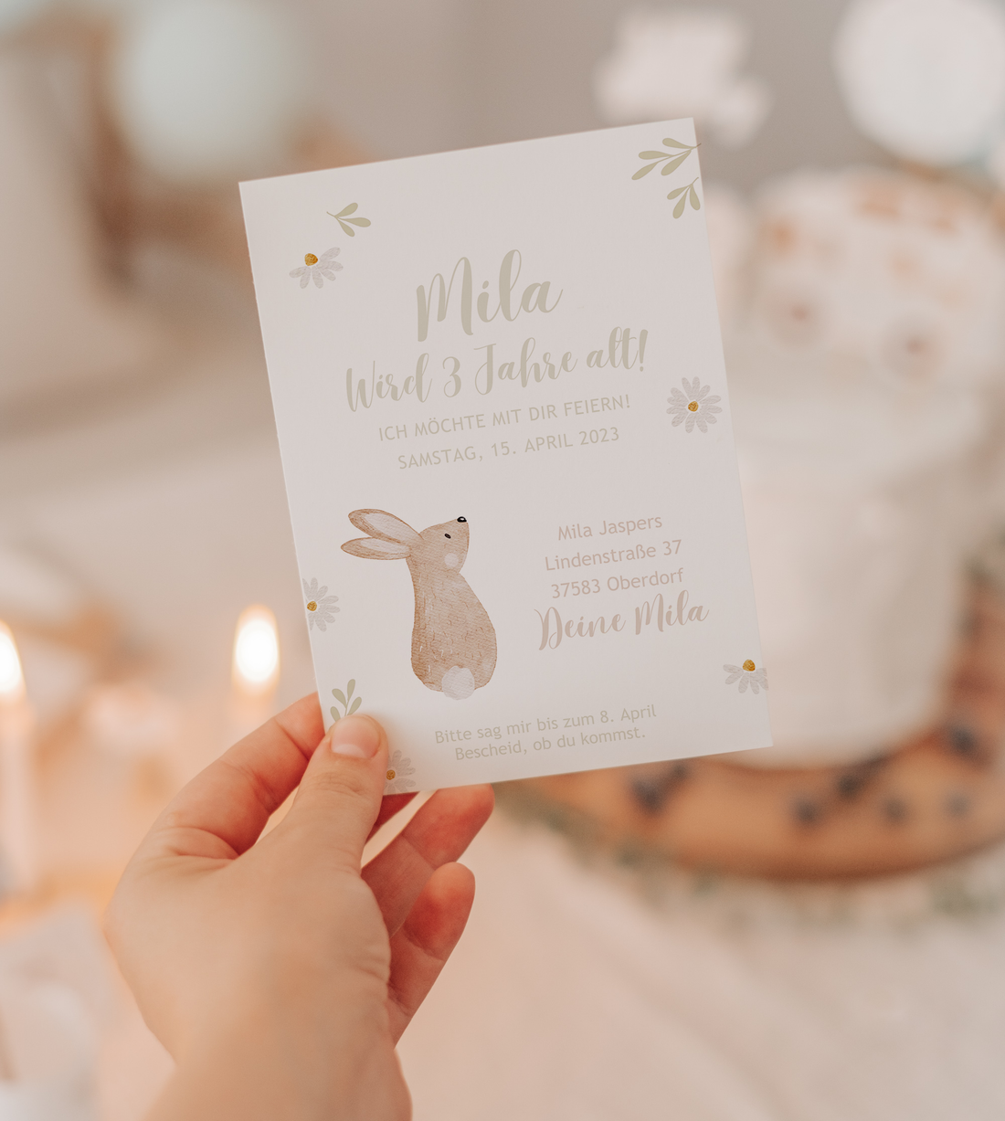 Einladung Waldtiere Hase