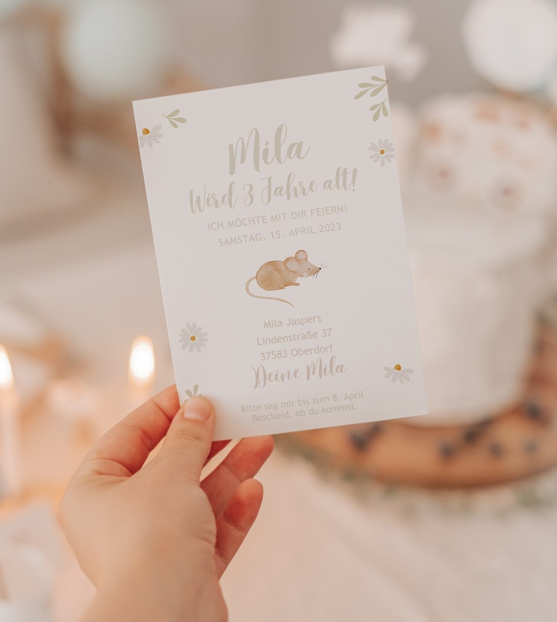 Einladung Waldtiere Maus