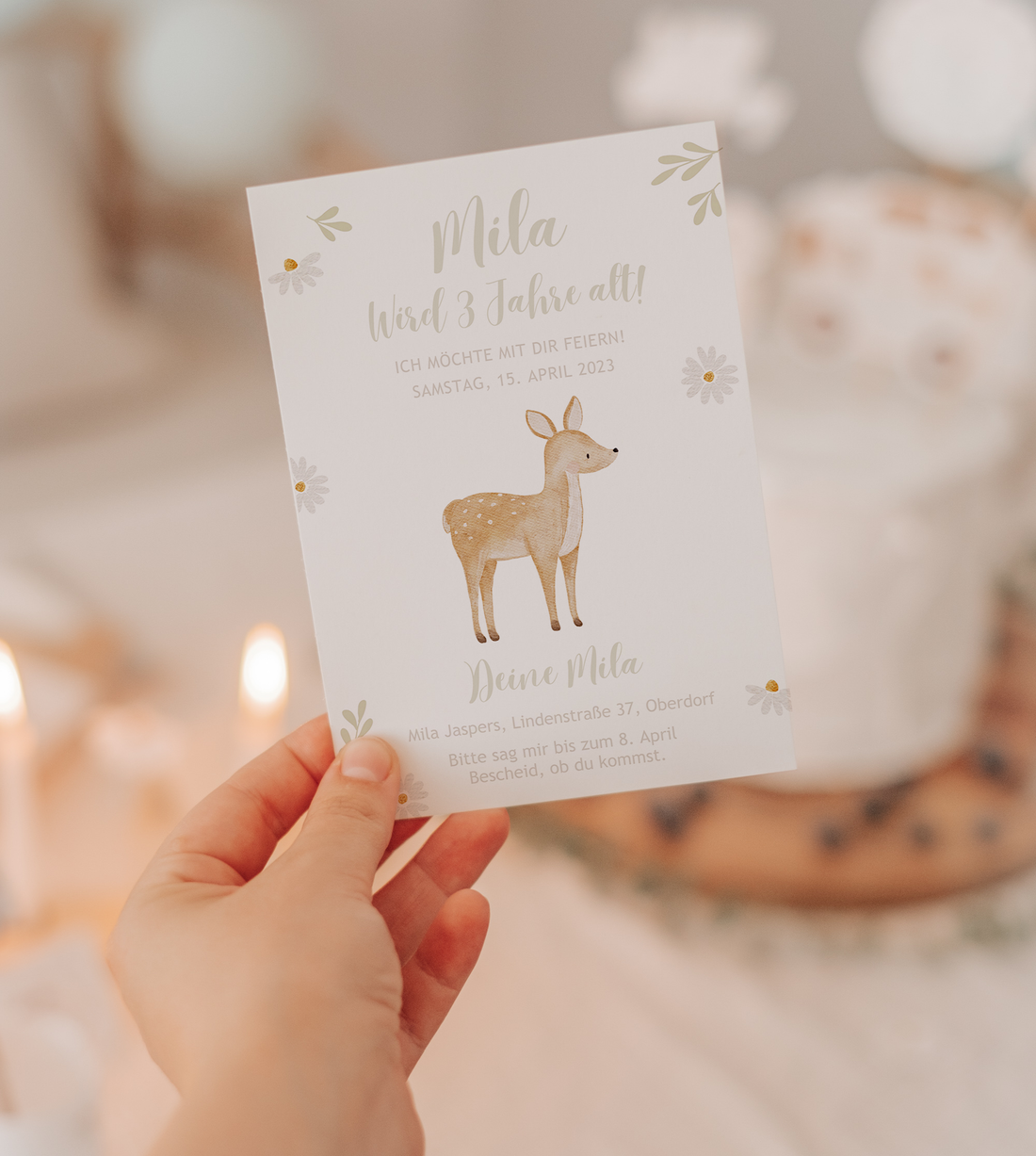 Einladung Waldtiere Reh