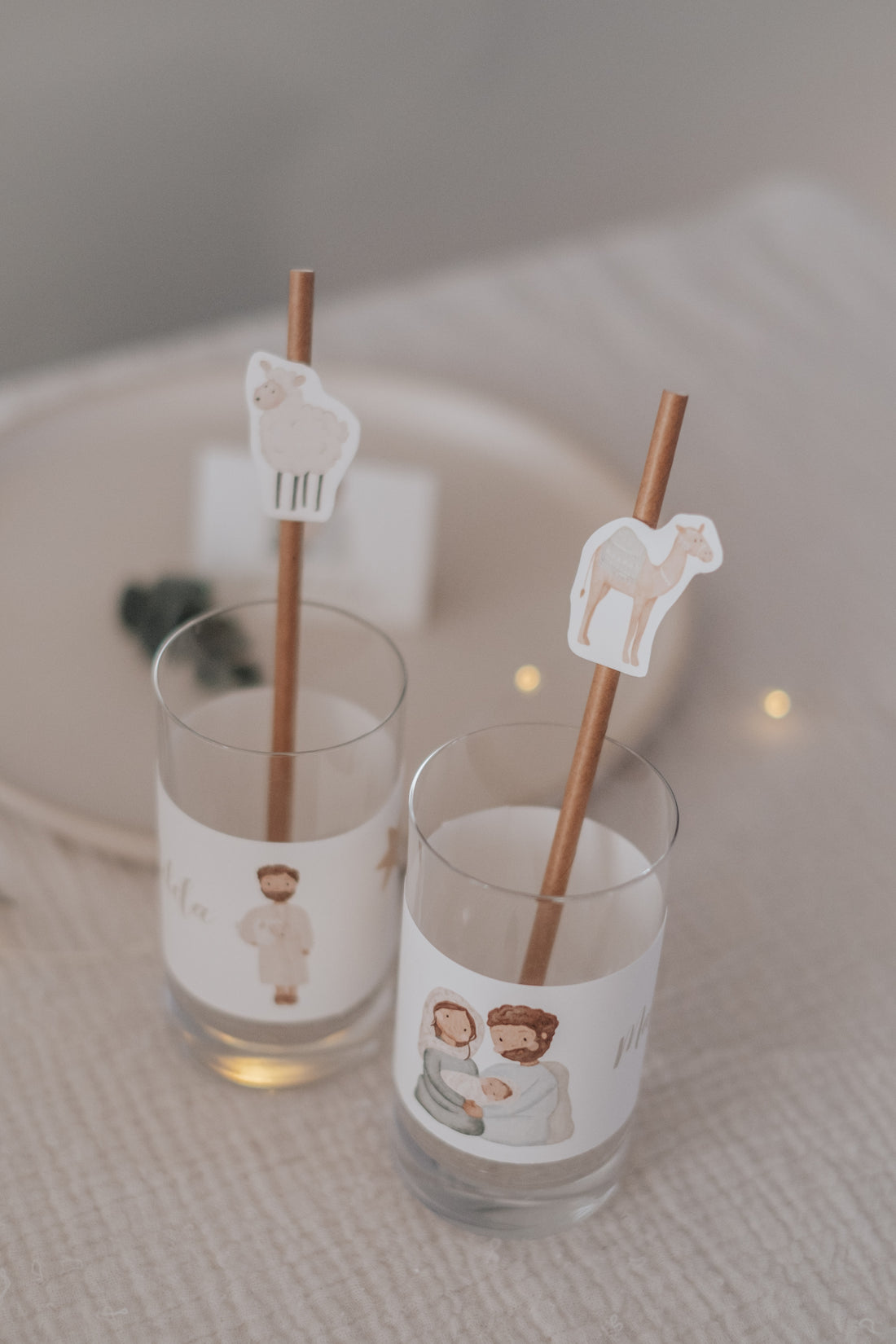 Strohhalme Weihnachten Krippe